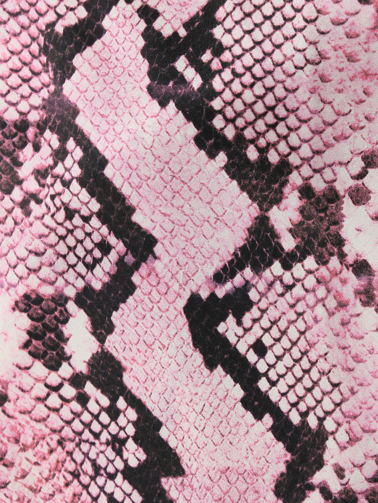 Комбинация из шелка с принтом и кружевом Ermanno Scervino  –  Деталь  – Цвет:  Розовый