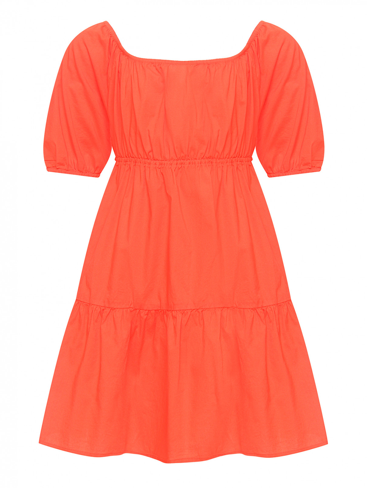 Платье из хлопка с открытой спинкой Aspesi  –  Общий вид  – Цвет:  Красный