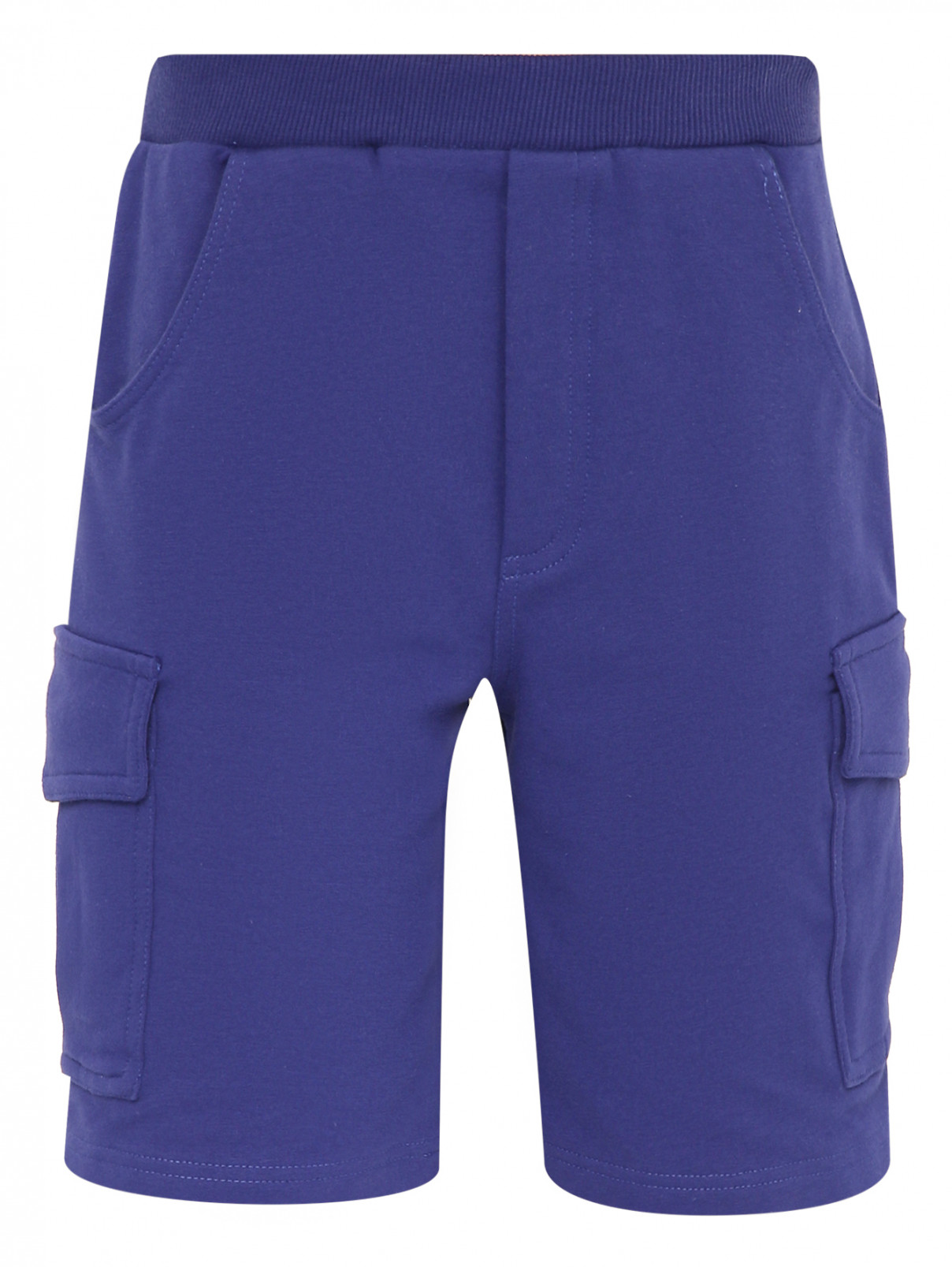 Шорты из трикотажа с карманами Lapin House  –  Общий вид  – Цвет:  Фиолетовый
