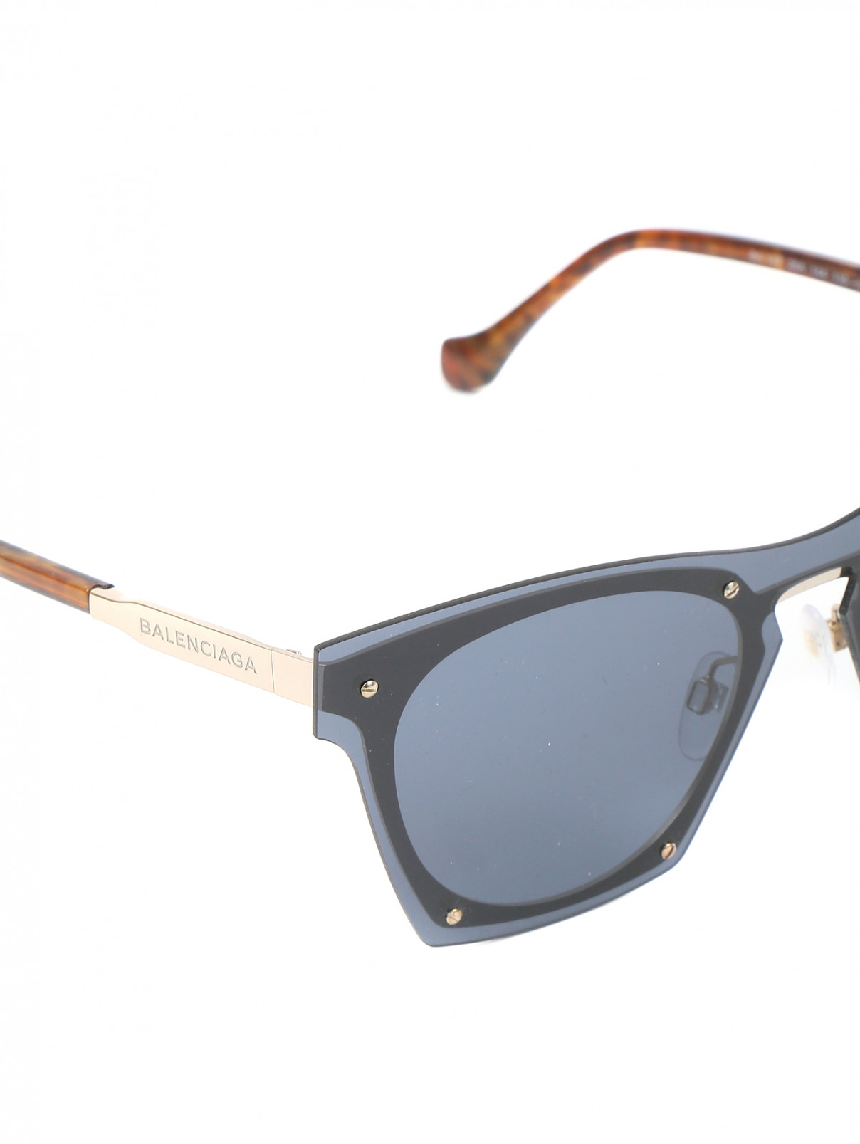 Солнцезащитные очки в оправе из пластика и металла Balenciaga  –  Деталь  – Цвет:  Синий