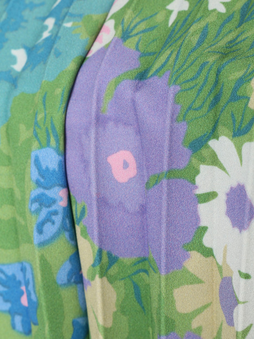 Платье плиссированное с цветочным принтом - Деталь1