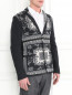 Пиджак трикотажный из смешанной шерсти с узором Antonio Marras  –  Модель Верх-Низ