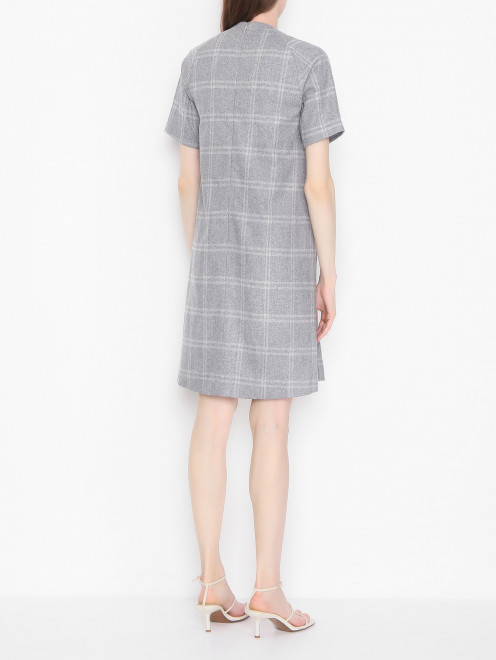 Платье-мини из смешанной шерсти с коротким рукавом - МодельВерхНиз1