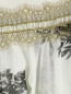 Платье из шелка с узором и кружевной отделкой Alberta Ferretti  –  Деталь