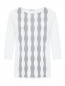 Блуза из хлопка из комбинированной ткани Elena Miro  –  Общий вид