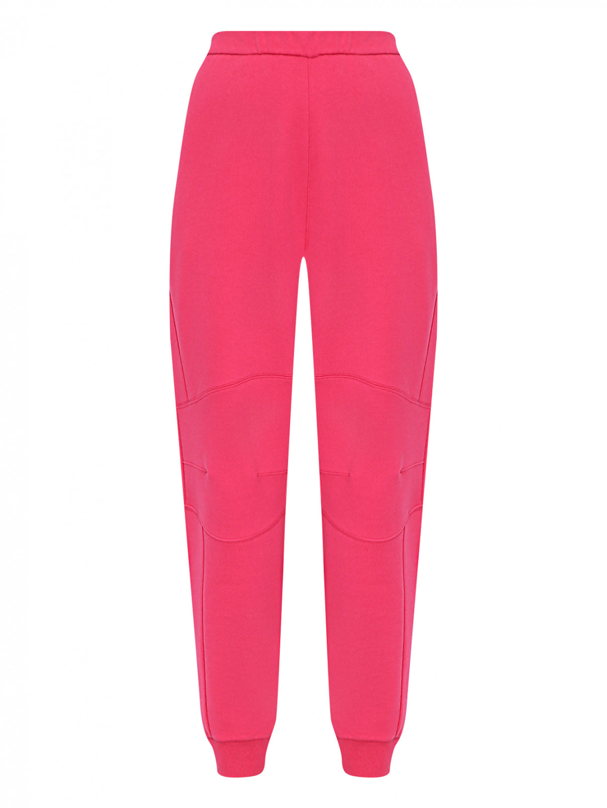 Трикотажные брюки из хлопка на резинке Moncler  –  Общий вид  – Цвет:  Фиолетовый
