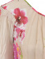 Туника из шелка с цветочным узором Alberta Ferretti  –  Деталь