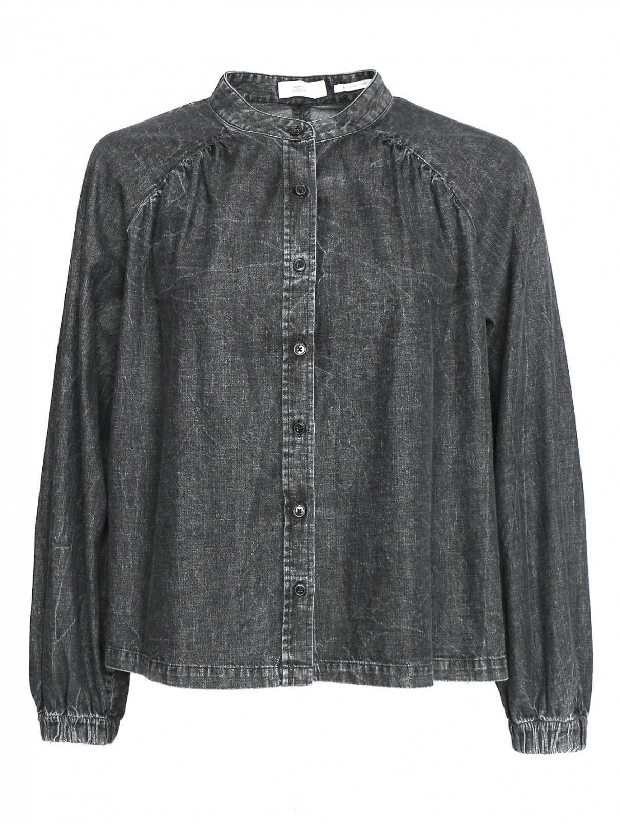 Рубашка из хлопка свободного кроя CLOSED  –  Общий вид  – Цвет:  Серый