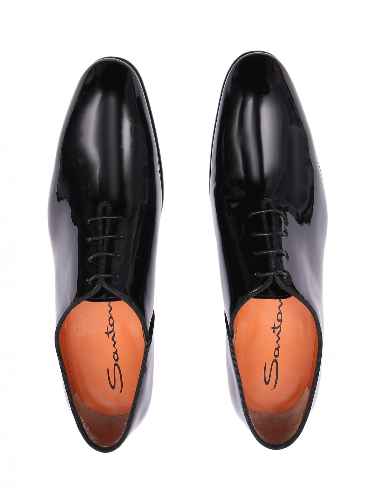 Туфли из лаковой кожи Santoni  –  Обтравка4  – Цвет:  Черный