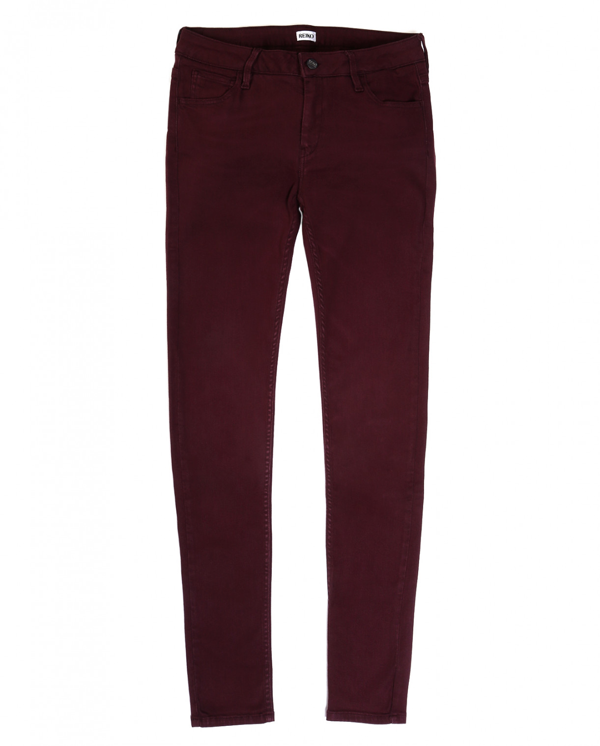 Легкие джинсы-скинни Reiko  –  Общий вид  – Цвет:  Красный