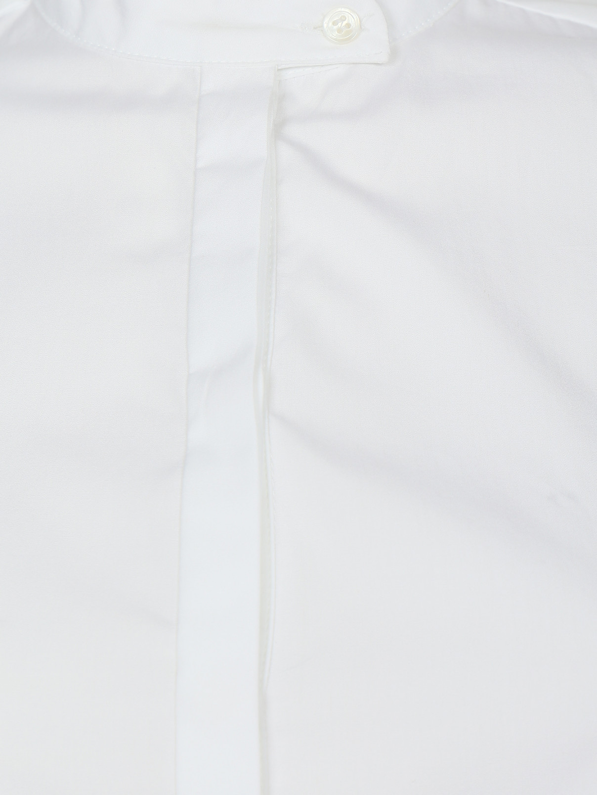 Блуза из хлопка с круглым вырезом Tara Jarmon  –  Деталь  – Цвет:  Белый