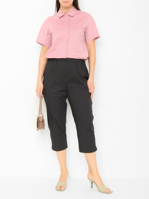 Однотонная блуза с коротким рукавом Marina Rinaldi - МодельОбщийВид