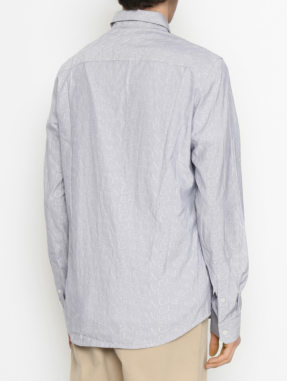 Рубашка из хлопка с узором Versace Collection  –  МодельВерхНиз1  – Цвет:  Узор