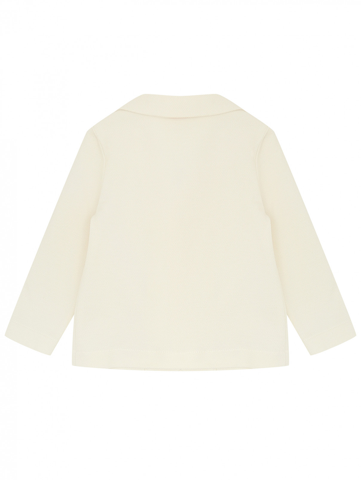Однобортный пиджак из хлопка Il Gufo  –  Обтравка1  – Цвет:  Белый