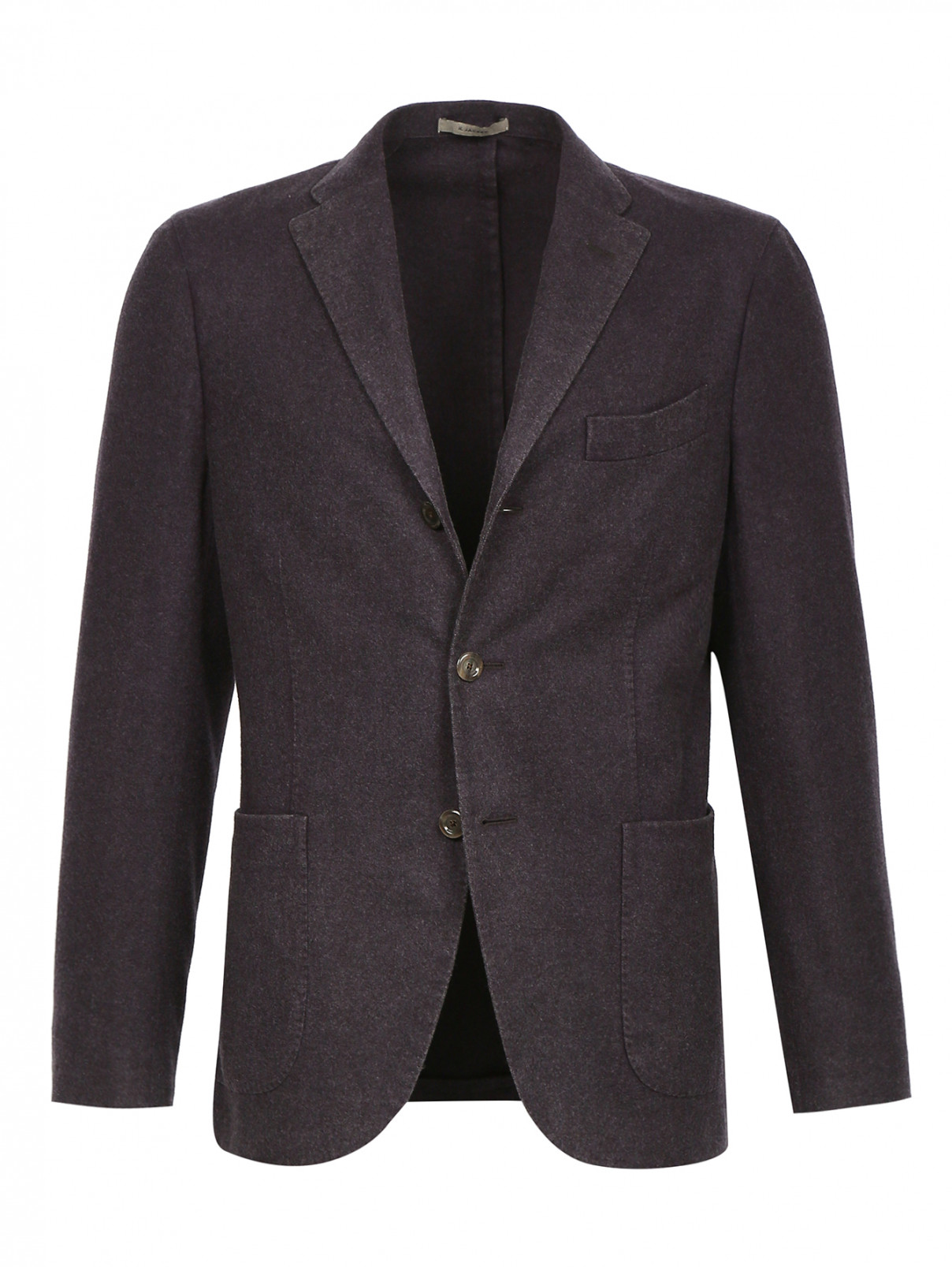 Однобортный пиджак из шерсти Boglioli  –  Общий вид  – Цвет:  Фиолетовый