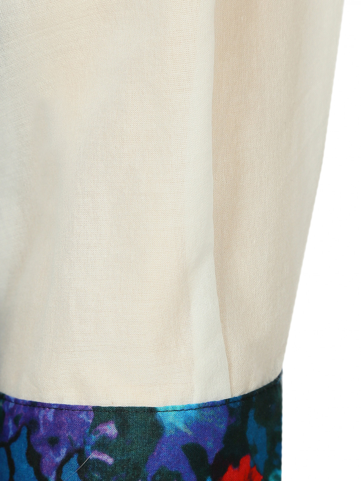 Блуза из хлопка с цветочным узором Marina Rinaldi  –  Деталь1  – Цвет:  Мультиколор