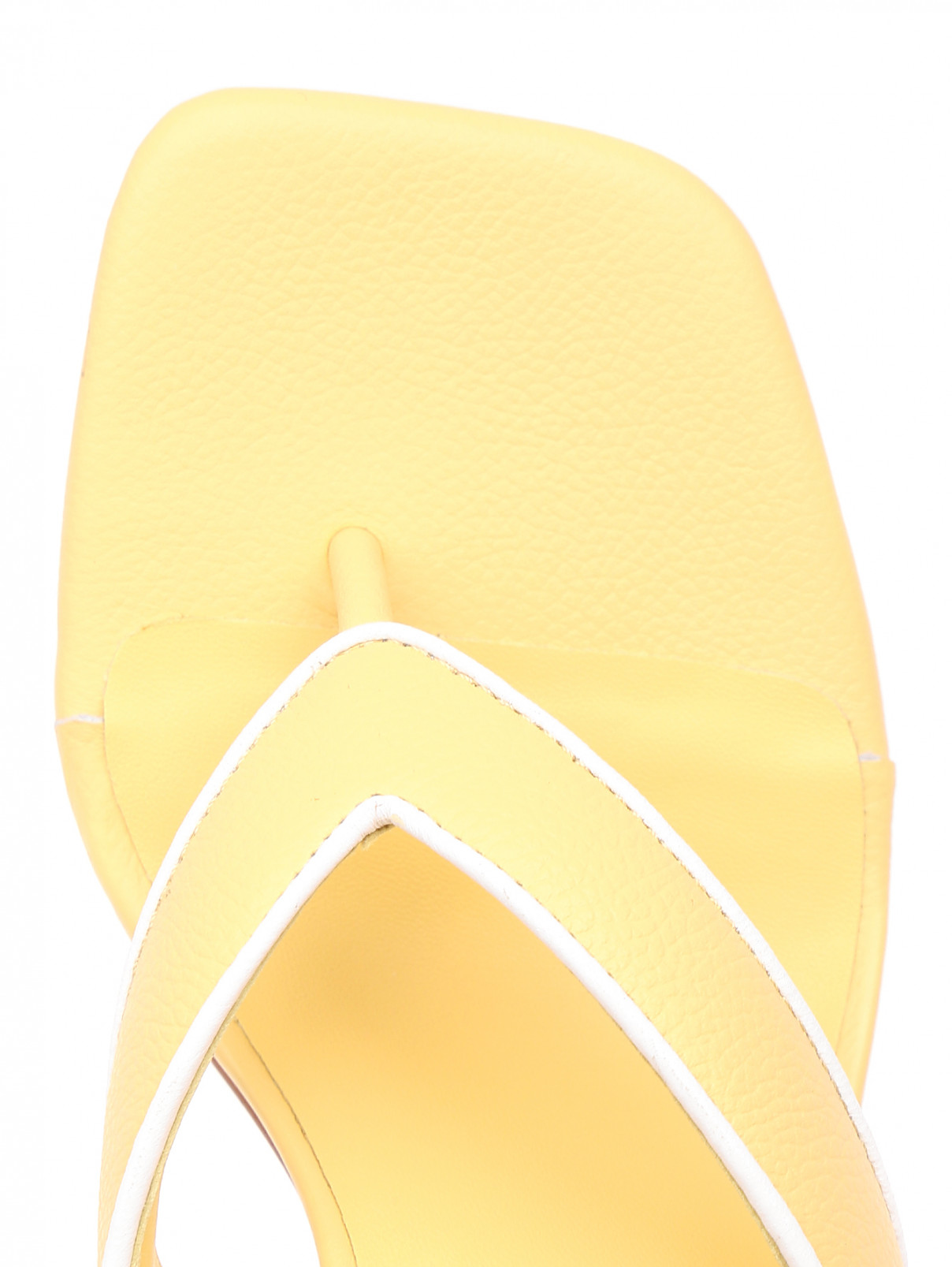 Босоножки из кожи на каблуке Senso  –  Обтравка3  – Цвет:  Желтый