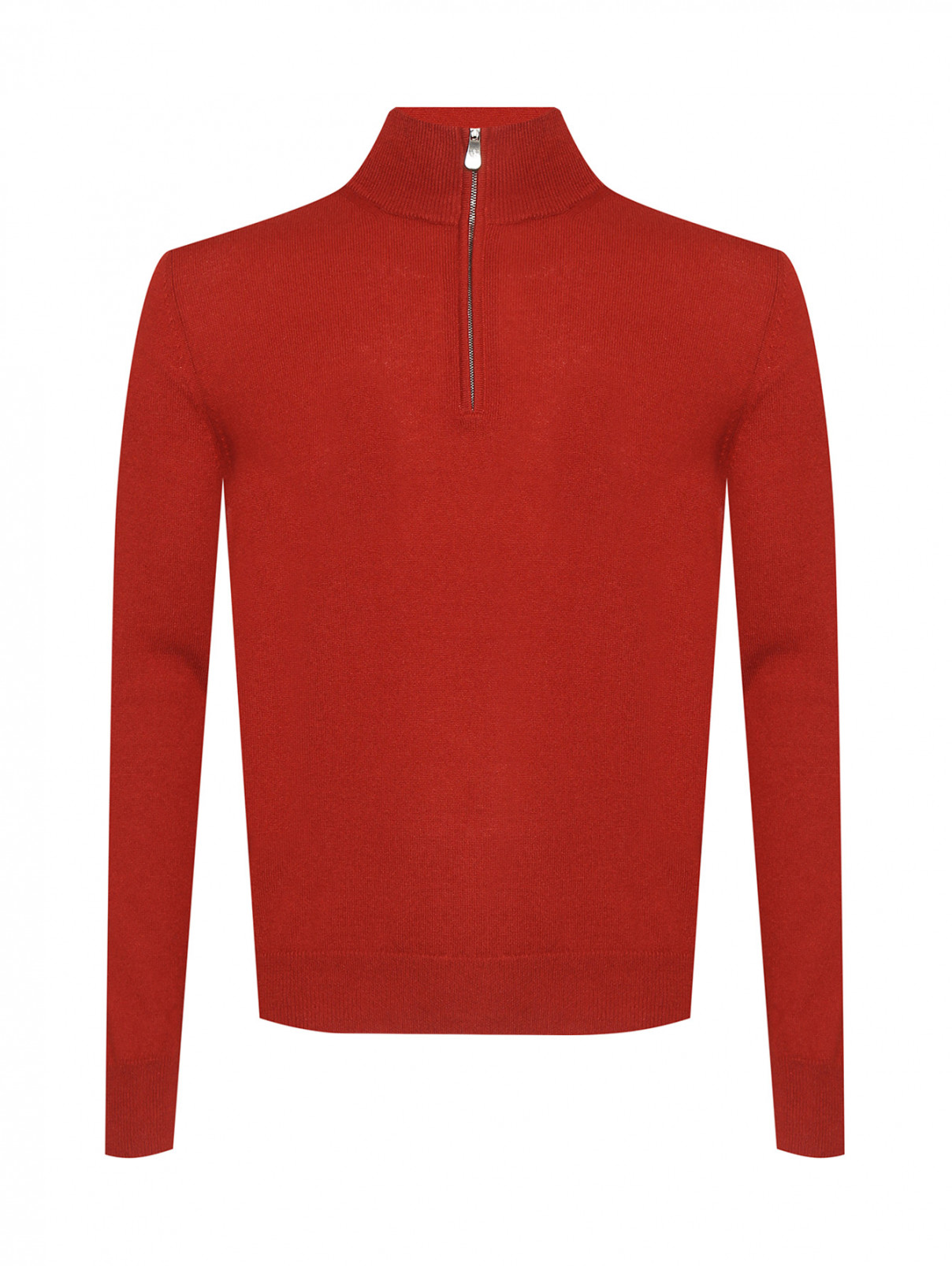 Свитер из кашемира однотонный Piacenza Cashmere  –  Общий вид  – Цвет:  Красный