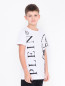 Хлопковая футболка с контрастным принтом Philipp Plein  –  МодельВерхНиз