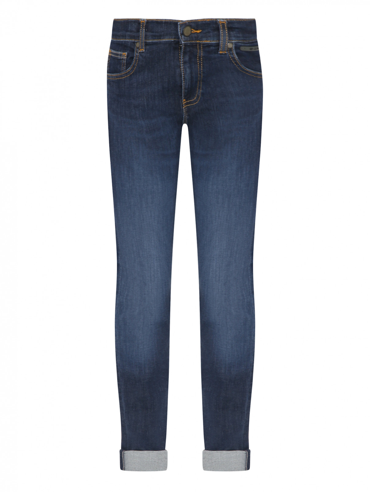 Узкие джинсы из темного денима Guess  –  Общий вид  – Цвет:  Синий