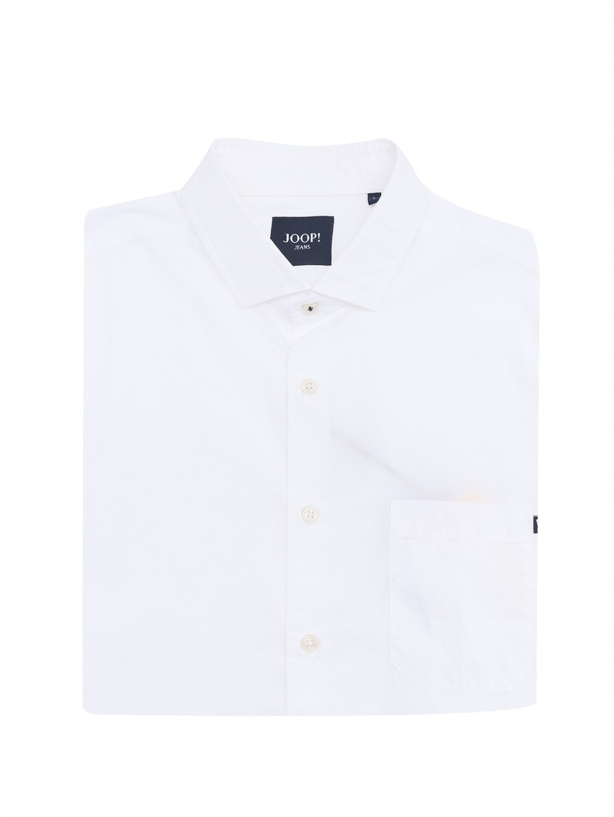 Рубашка из хлопка с короткими рукавами Joop  –  Общий вид  – Цвет:  Белый
