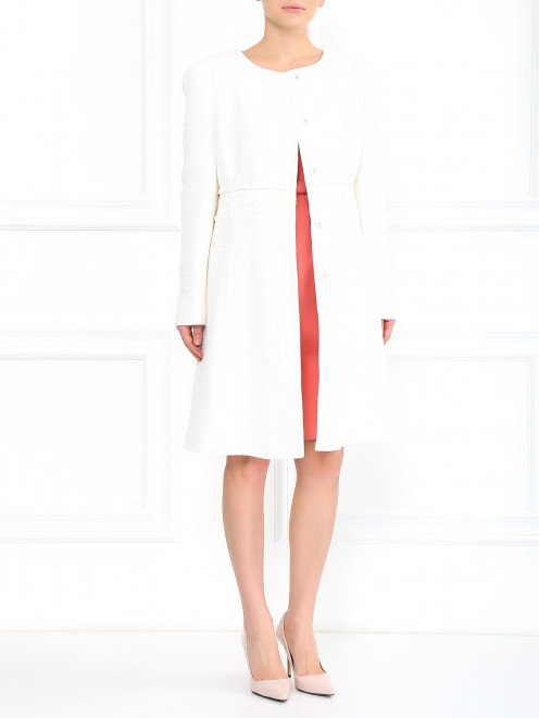 Пальто с кружевной вставкой Alberta Ferretti - Модель Общий вид