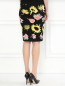 Трикотажная юбка-миди с цветочным узором Moschino  –  Модель Верх-Низ1