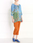 Блуза из вискозы с цветочным узором Femme by Michele R.  –  Модель Общий вид