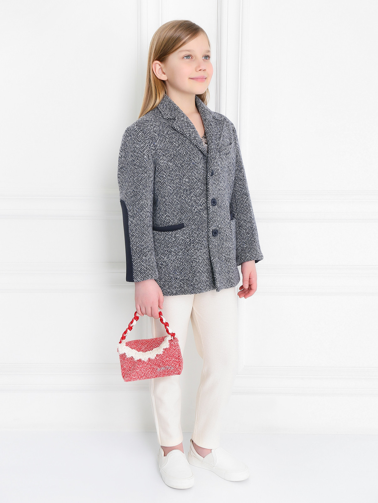 Трикотажные брюки из шерсти с карманами Sonia Rykiel  –  Модель Общий вид  – Цвет:  Белый