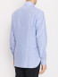 Рубашка из хлопка и льна с узором "полоска" Barba Napoli  –  МодельВерхНиз1