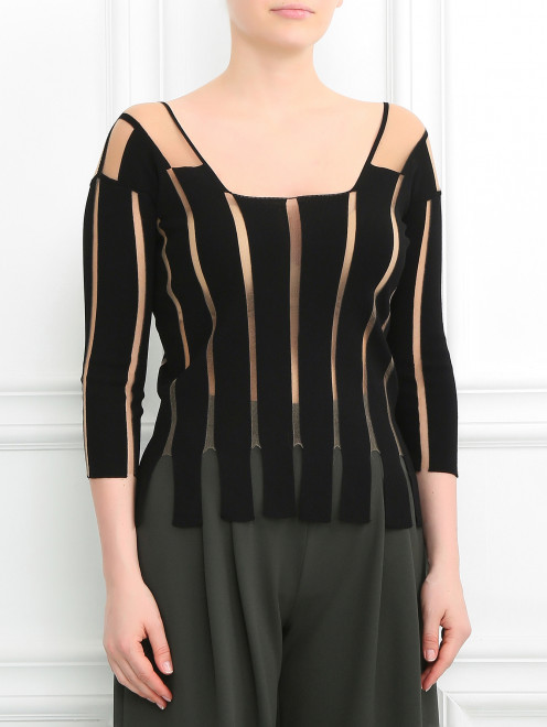 Блуза с прозрачными вставками Jean Paul Gaultier - Модель Верх-Низ