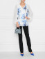 Блуза из вискозы с цветочным принтом Pietro Brunelli  –  МодельОбщийВид