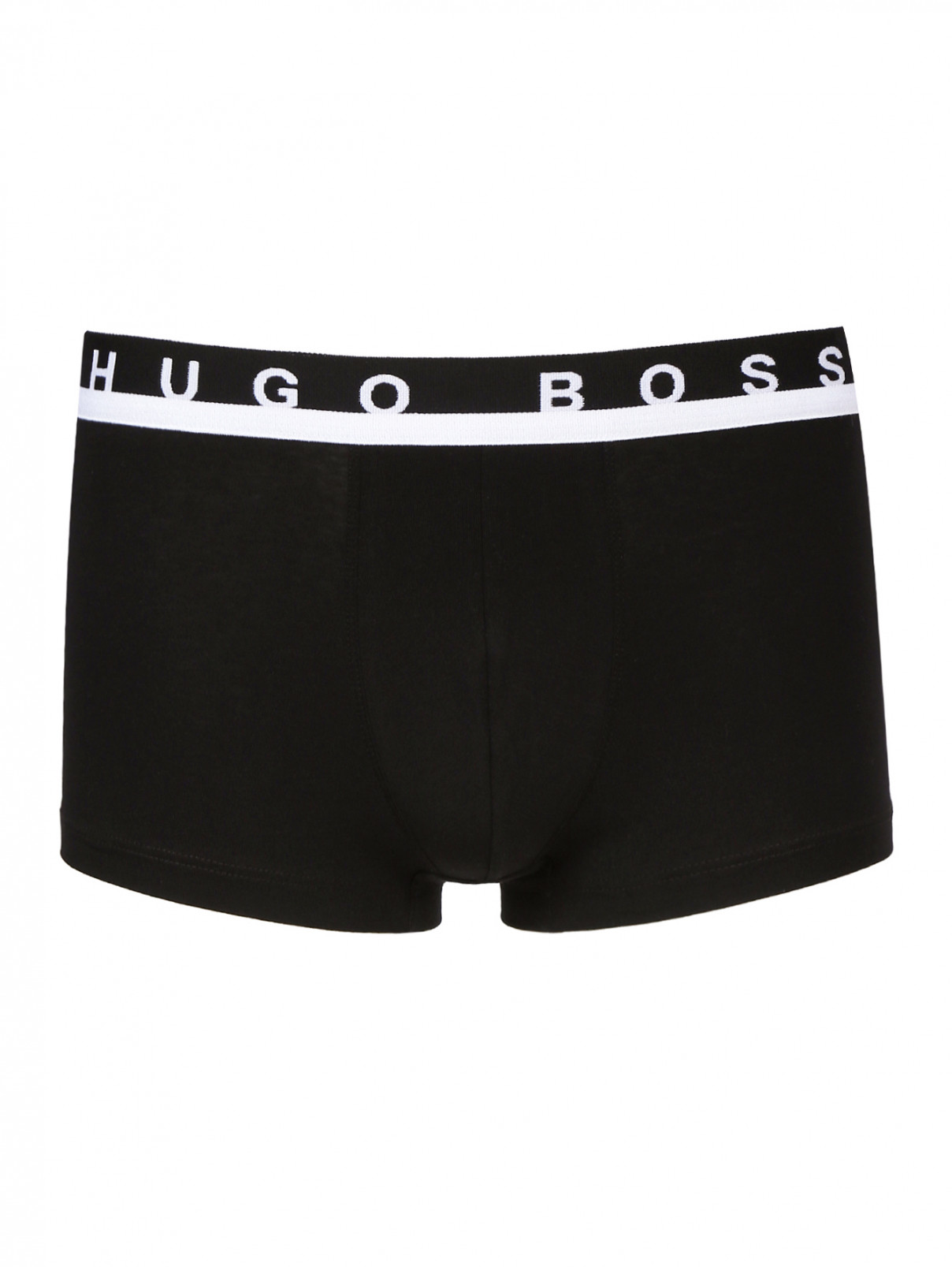 Трусы-боксеры из хлопка Hugo Boss  –  Общий вид  – Цвет:  Черный