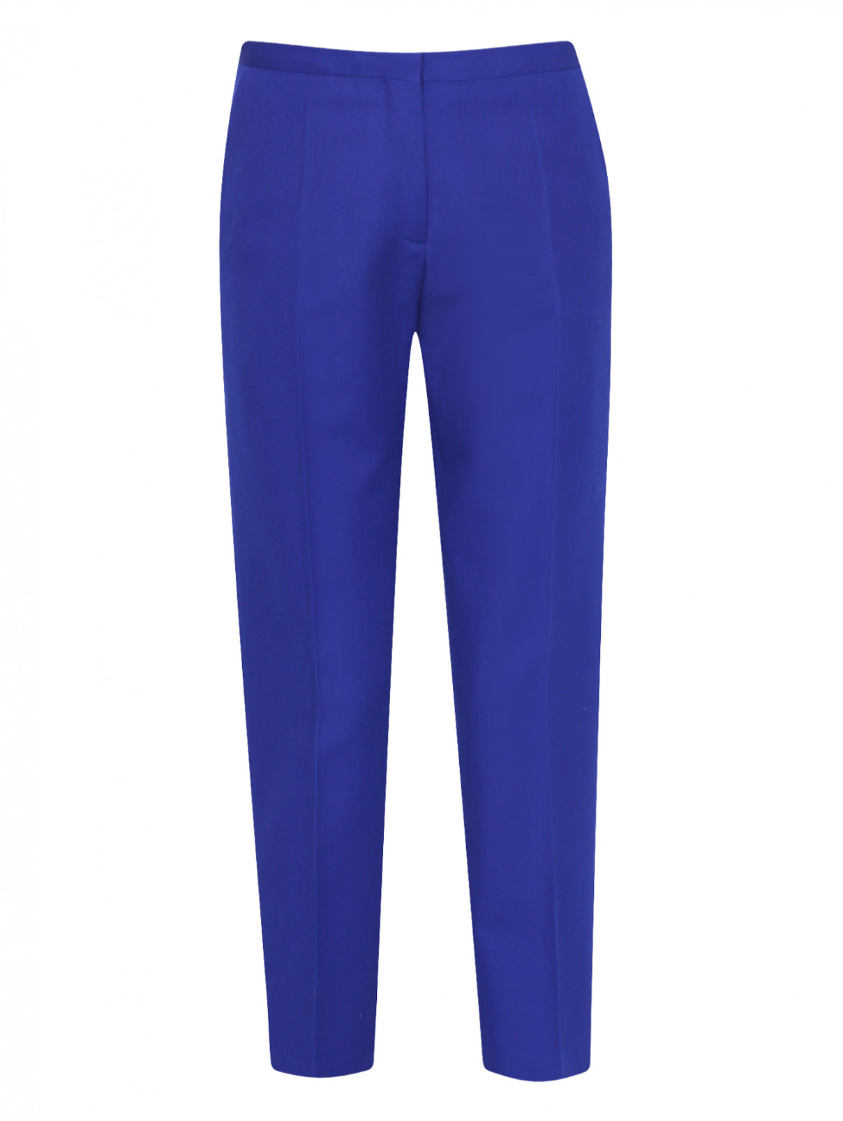 Укороченные брюки из шерсти Marni  –  Общий вид  – Цвет:  Синий