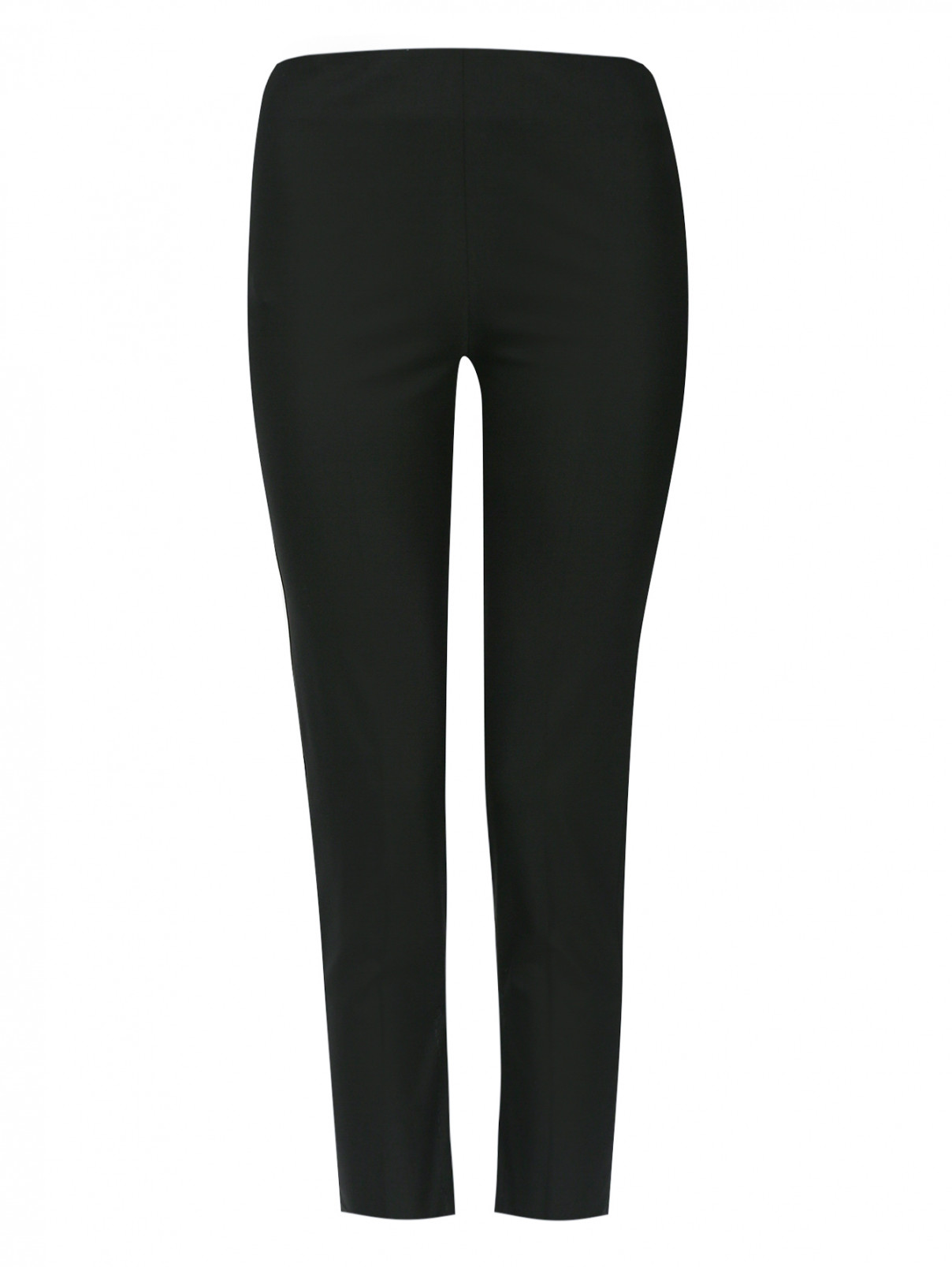 Укороченные брюки из шерсти JO NO FUI  –  Общий вид  – Цвет:  Черный