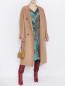 Пальто из шерсти с поясом Marina Rinaldi  –  МодельОбщийВид
