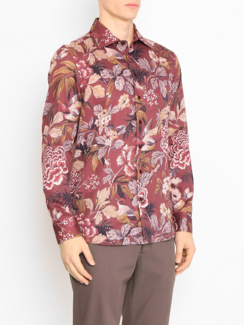 Рубашкка с цветочным узором - МодельВерхНиз