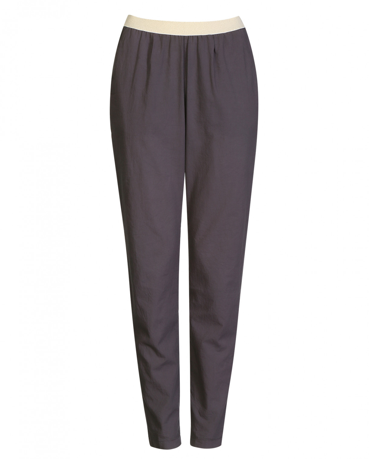 Хлопковые брюки на резинке Hartford  –  Общий вид  – Цвет:  Серый