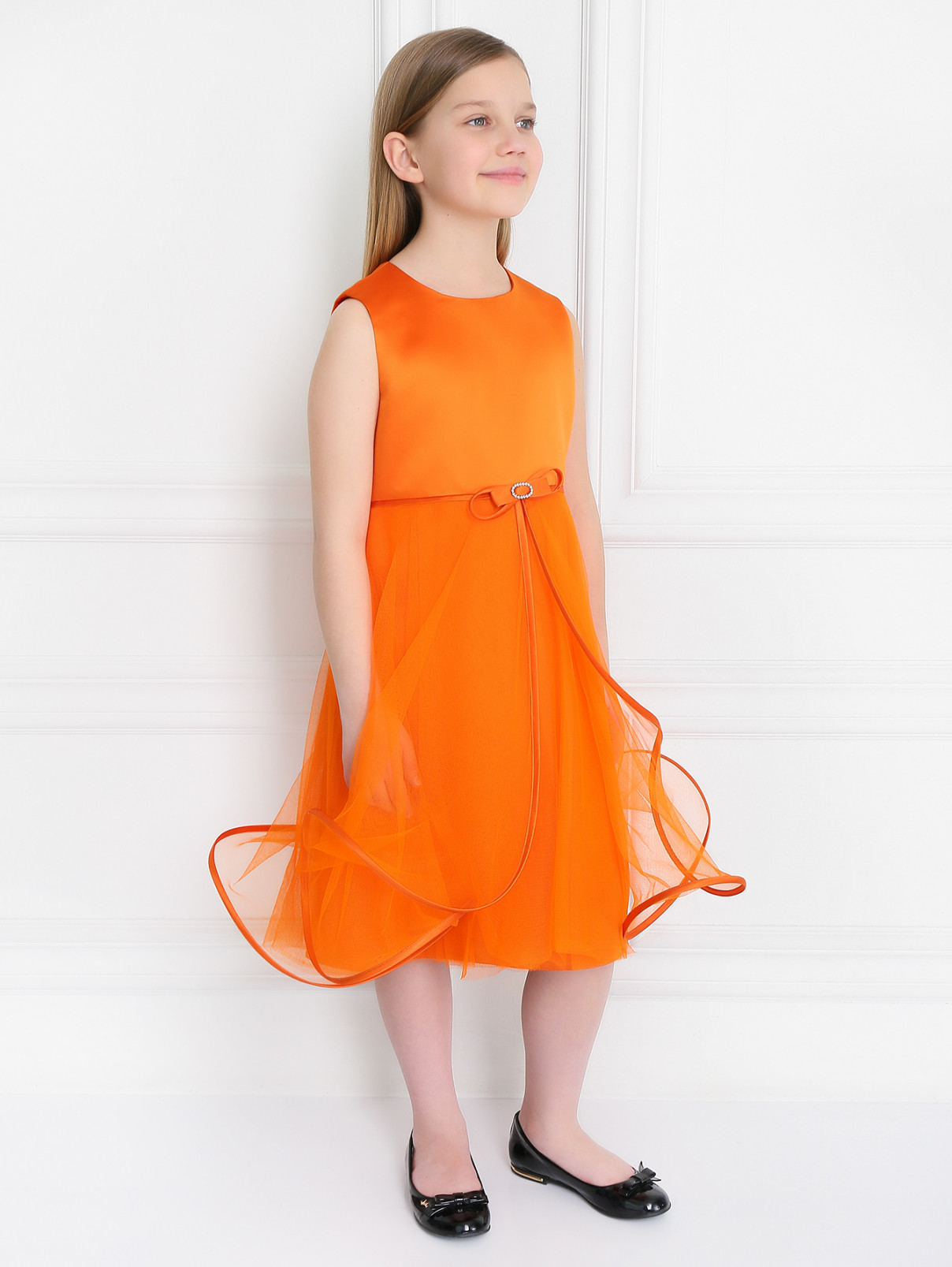 Платье с каркасным низом Suzanne Ermann  –  Модель Общий вид  – Цвет:  Оранжевый