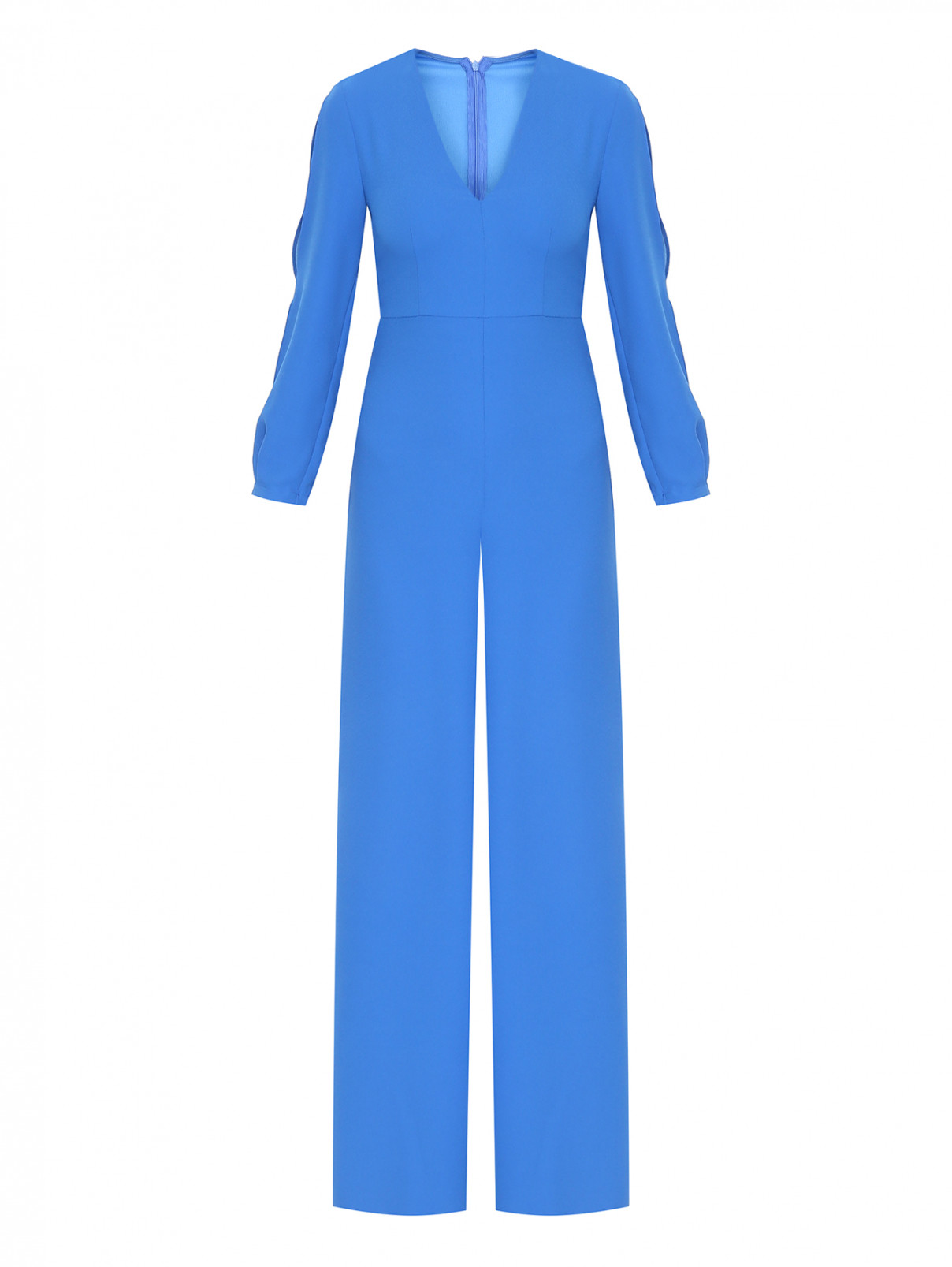 Комбинезон с длинными рукавами и поясом Max&Co  –  Общий вид  – Цвет:  Синий