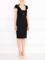 Трикотажное платье-мини на широких бретелях Versace Collection  –  Модель Общий вид