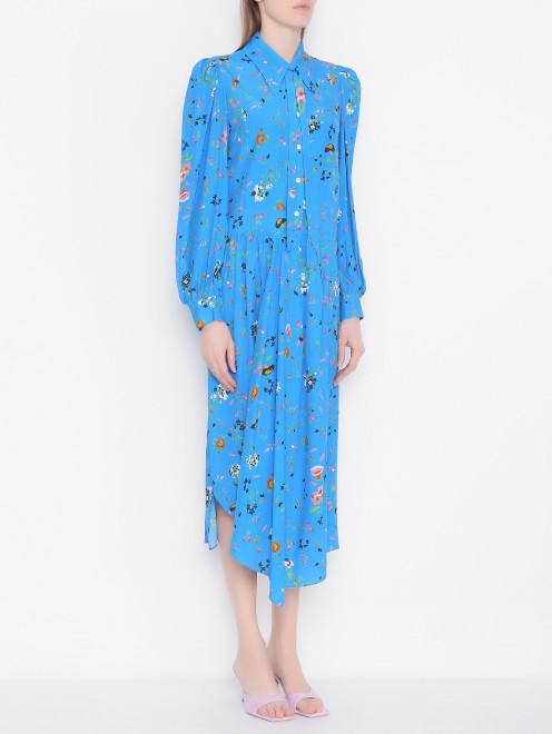 Платье из вискозы с разрезом и цветочным принтом Zadig&Voltaire - МодельВерхНиз