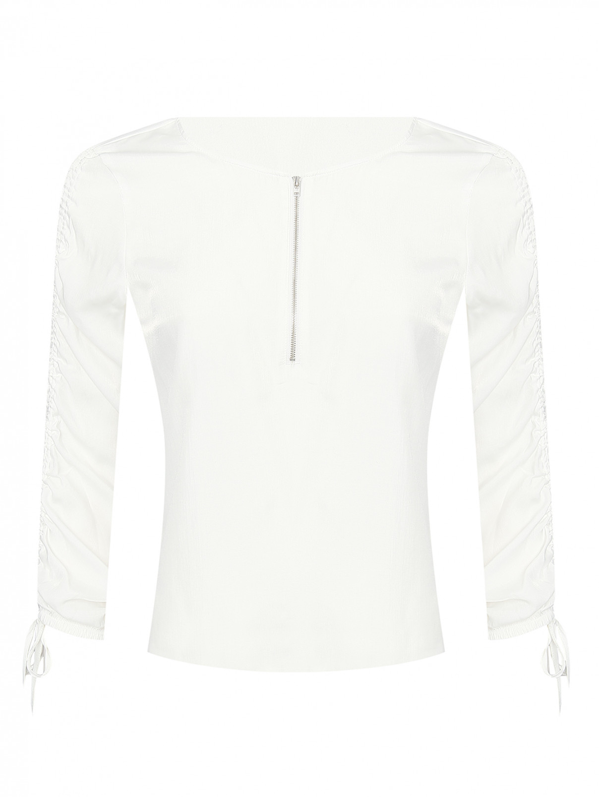 Однотонная блуза из вискозы на молнии Q/S Designe by  –  Общий вид