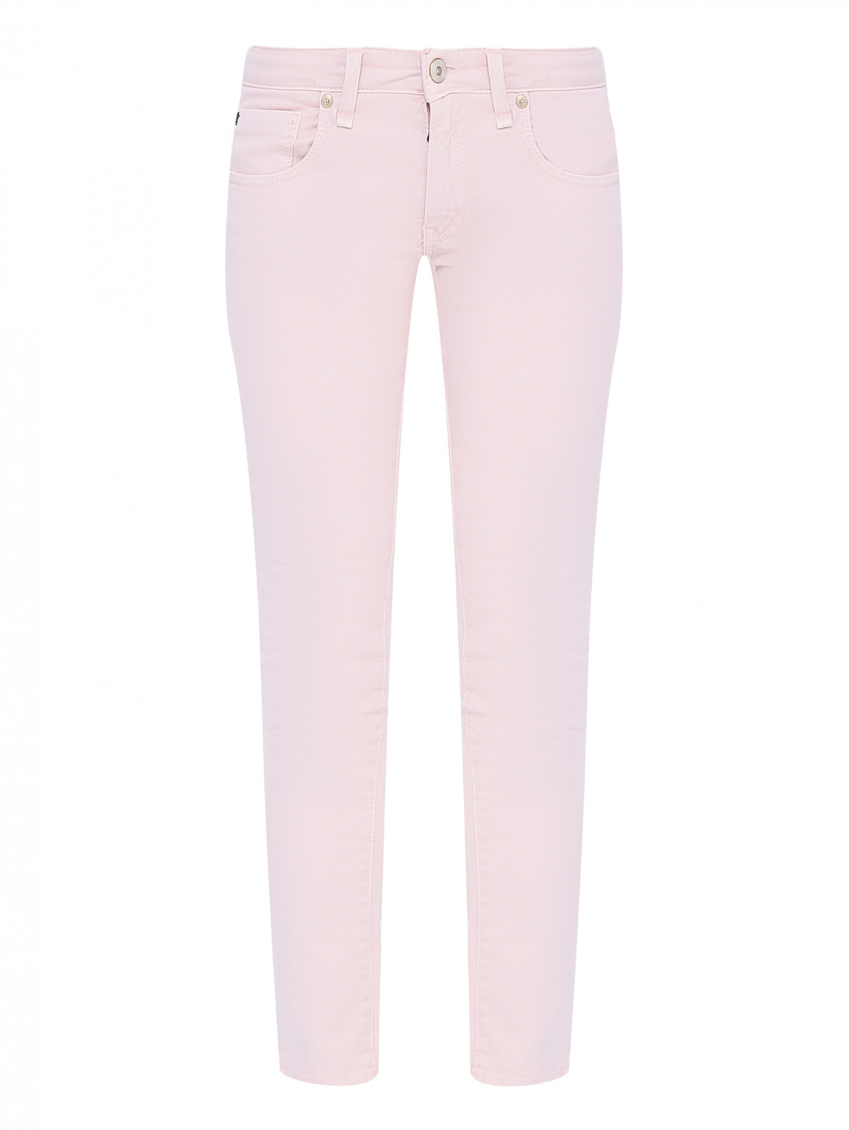 Прямые джинсы из хлопка Messagerie  –  Общий вид  – Цвет:  Розовый
