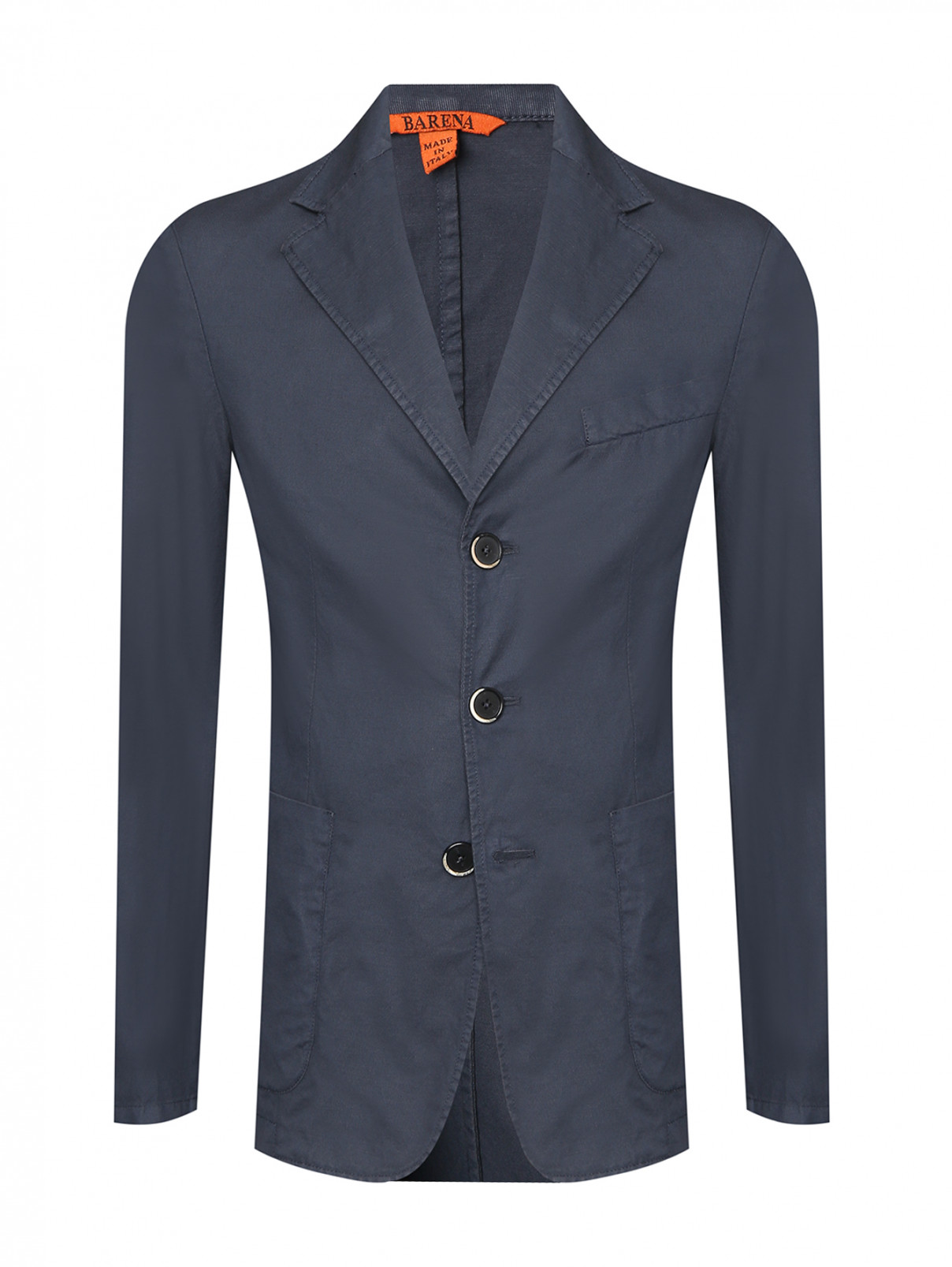 Пиджак из хлопка с накладными карманами Barena  –  Общий вид  – Цвет:  Черный