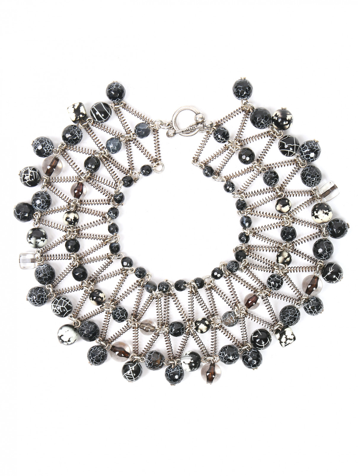 Ожерелье из металла и пластика Jean Paul Gaultier  –  Общий вид  – Цвет:  Серый