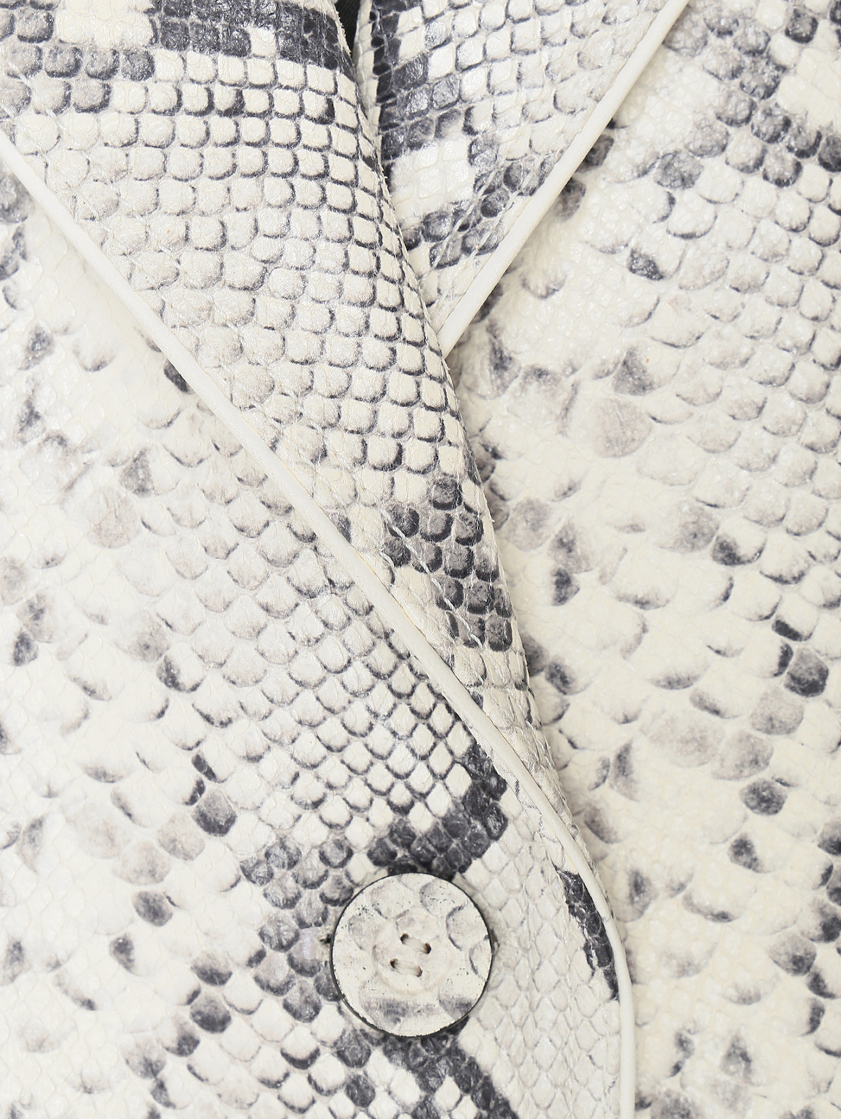 Пальто из кожи с анималистичным принтом Ermanno Scervino  –  Деталь1  – Цвет:  Узор