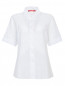 Блуза с коротким рукавом из ткани с перфорацией Marina Sport  –  Общий вид