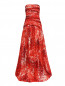 Платье-макси из шелка с цветочным узором и шлейфом Giambattista Valli  –  Общий вид