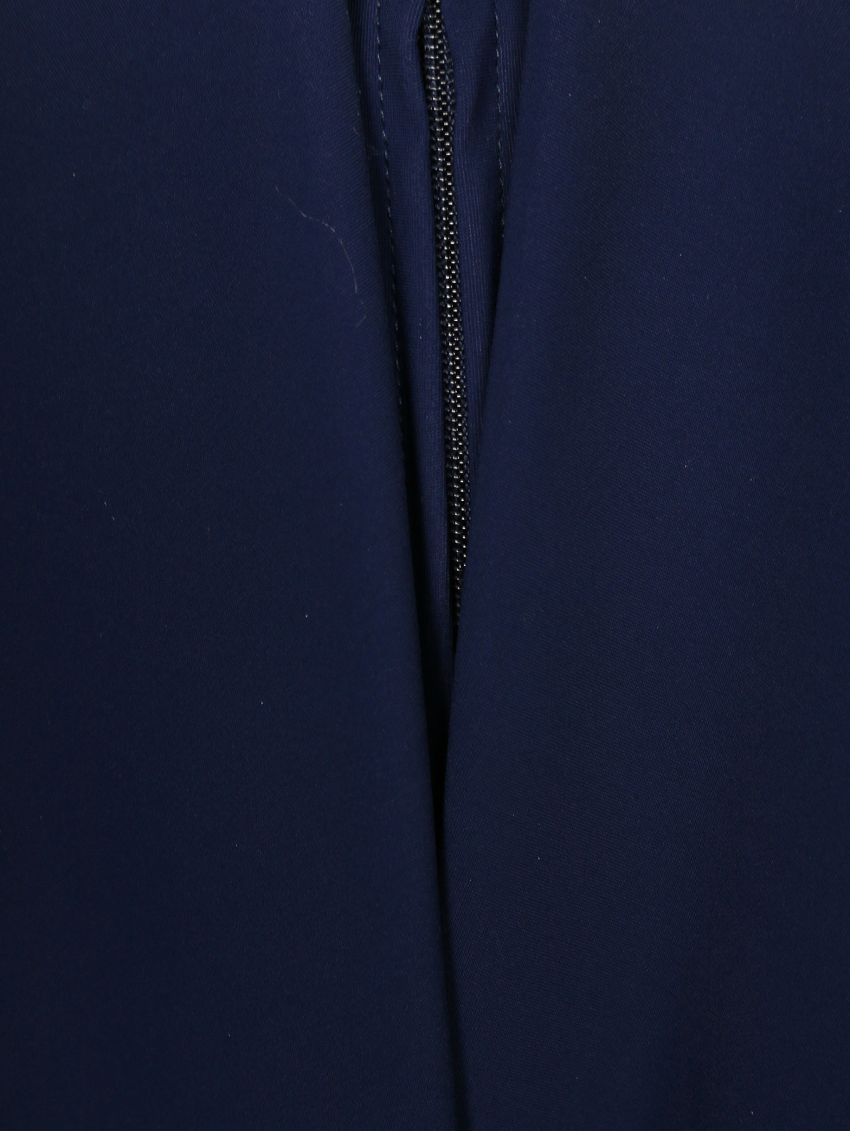 Платье-мини свободного кроя с драпировкой Greta Constantine  –  Деталь1  – Цвет:  Синий